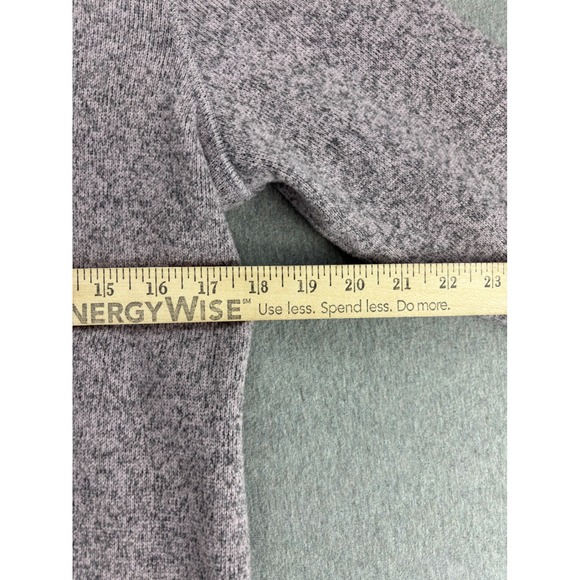 North Face Jacket Womens M Full Zip Sweater Knit Fleece Heather Lilac Purple - Picture 8 of 14